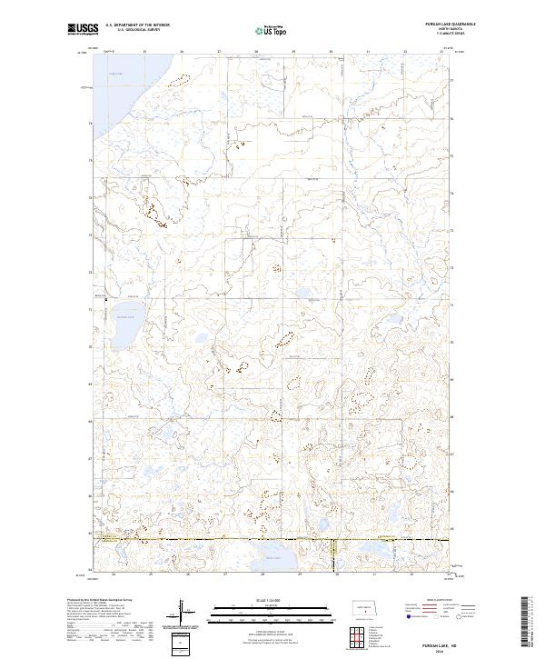 Pursian Lake, ND — USGS 7.5-minute topo (2024)