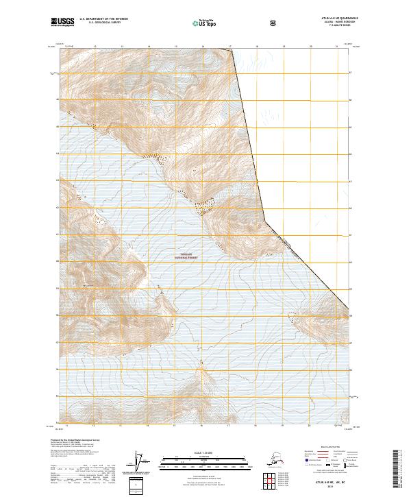Atlin A-8 NE, AK-BC — USGS 7.5-minute topo (2021)