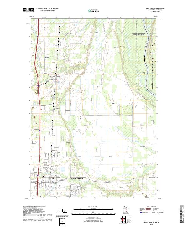 North Branch, MN-WI — USGS 7.5-minute topo (2022)