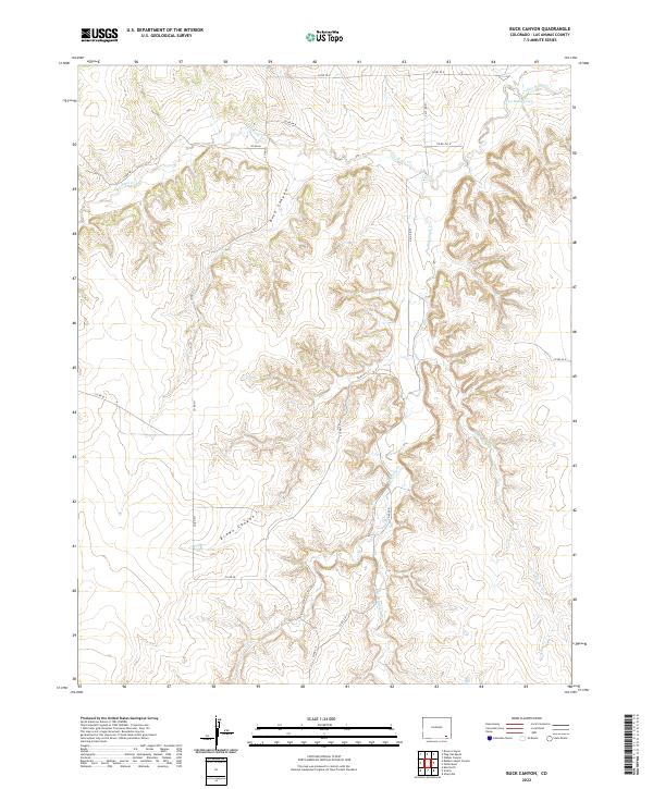 Buck Canyon, CO — USGS 7.5-minute topo (2022)