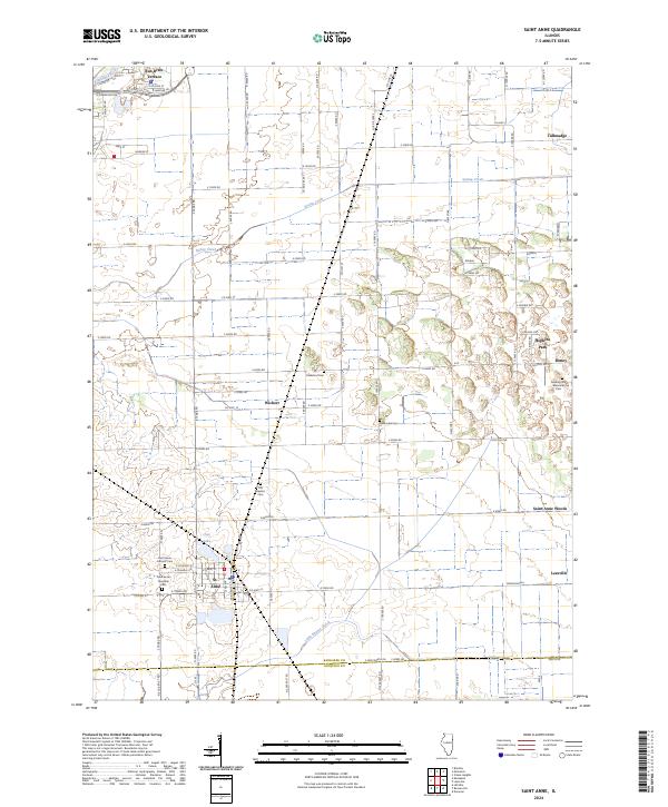 Saint Anne, IL — USGS 7.5-minute topo (2024)