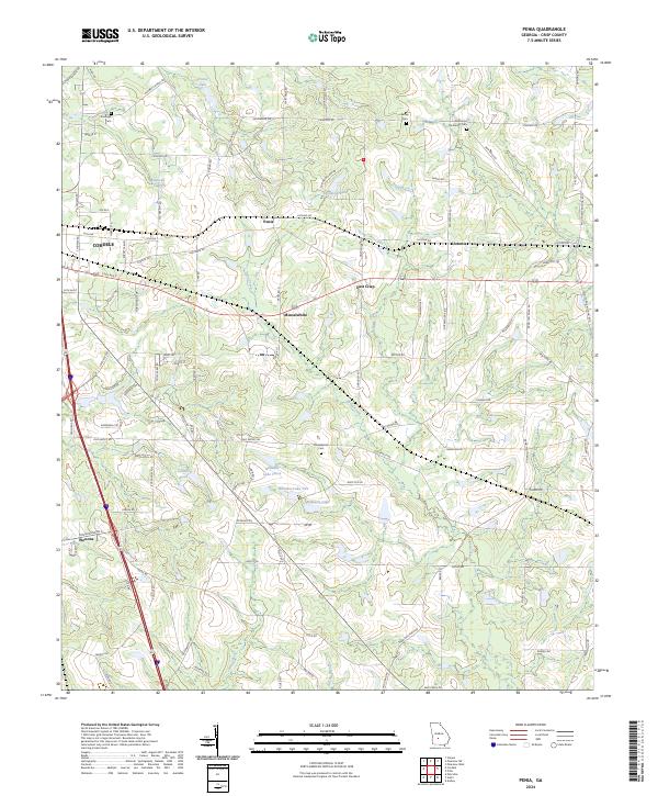 Penia, GA — USGS 7.5-minute topo (2024)