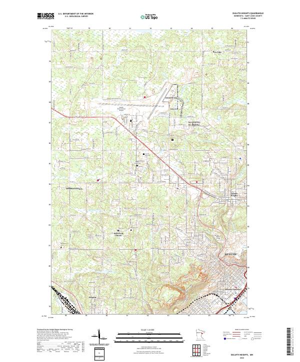 Duluth Heights, MN — USGS 7.5-minute topo (2022)