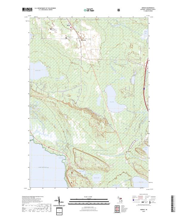 Moran, MI — USGS 7.5-minute topo (2023)