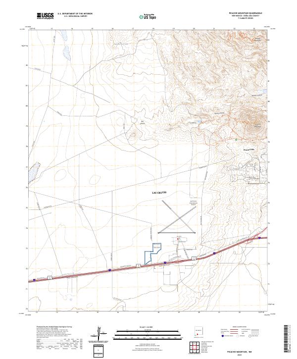 Picacho Mountain, NM — USGS 7.5-minute topo (2023)