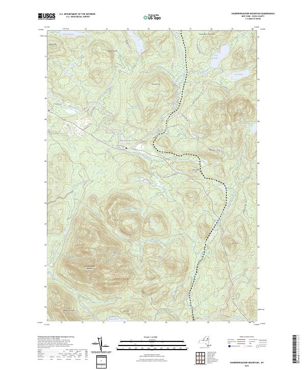 Vanderwhacker Mountain, NY — USGS 7.5-minute topo (2023)