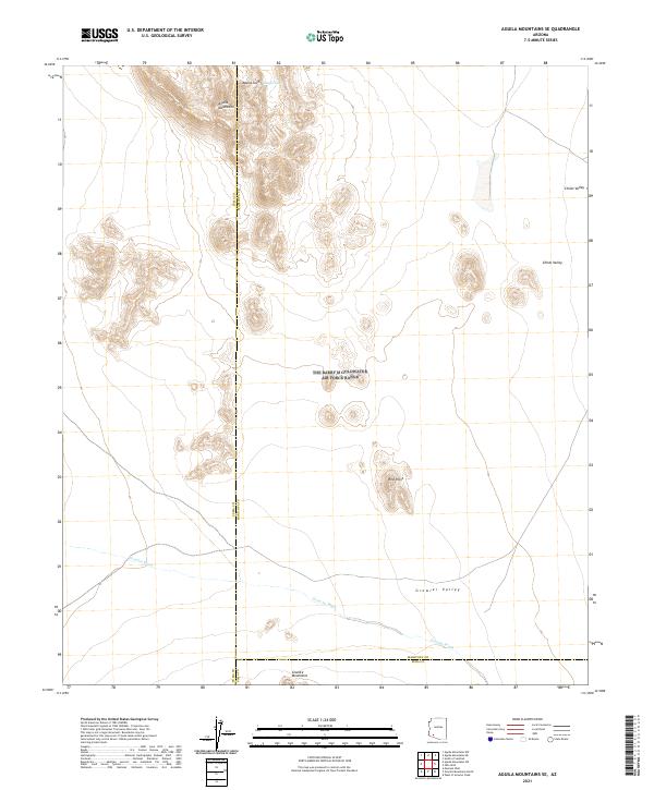 Aguila Mountains SE, AZ — USGS 7.5-minute topo (2021)