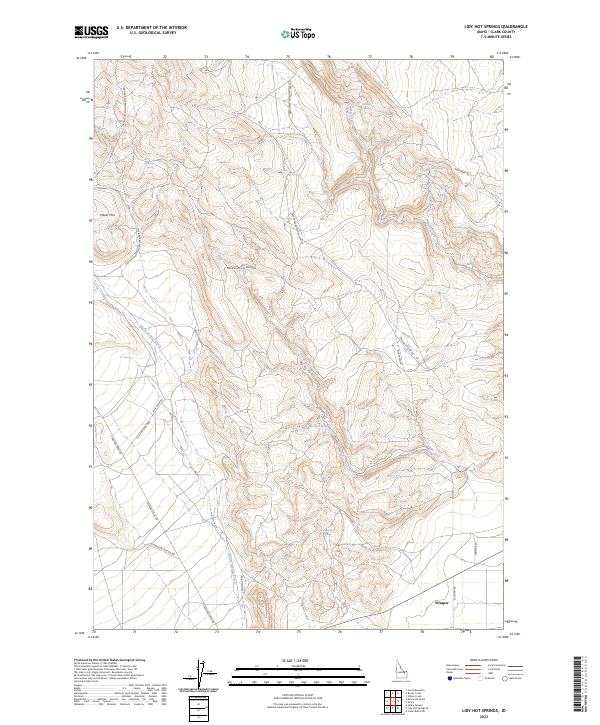 Lidy Hot Springs, ID — USGS 7.5-minute topo (2023)