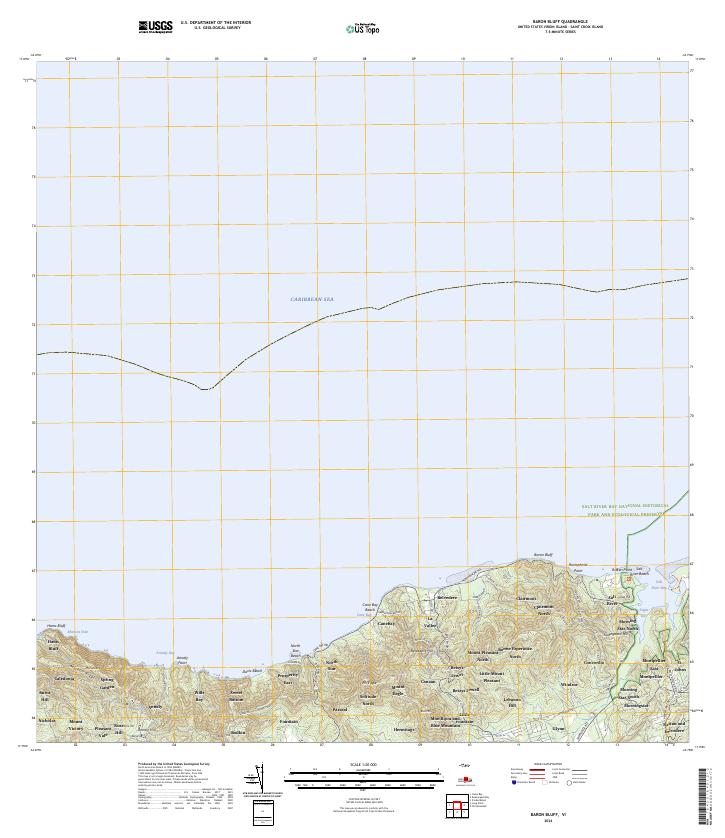 Baron Bluff, VI — USGS 7.5-minute topo (2024)