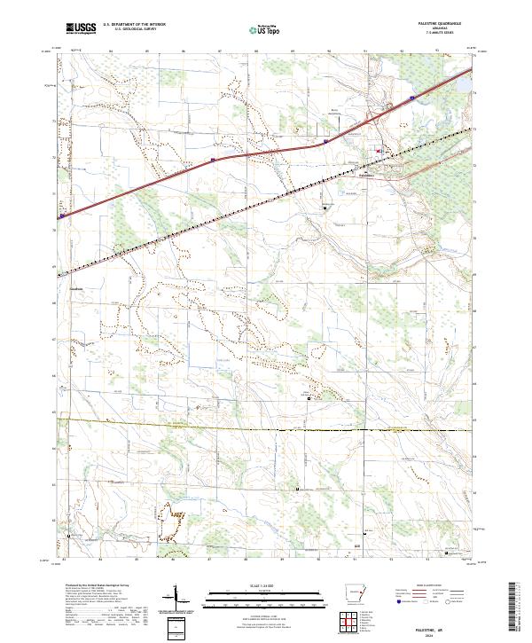 Palestine, AR — USGS 7.5-minute topo (2024)