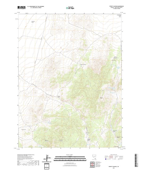 Tippett Canyon, NV — USGS 7.5-minute topo (2021)