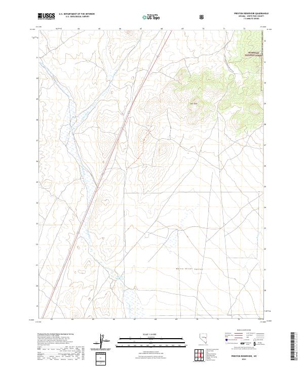Preston Reservoir, NV — USGS 7.5-minute topo (2021)