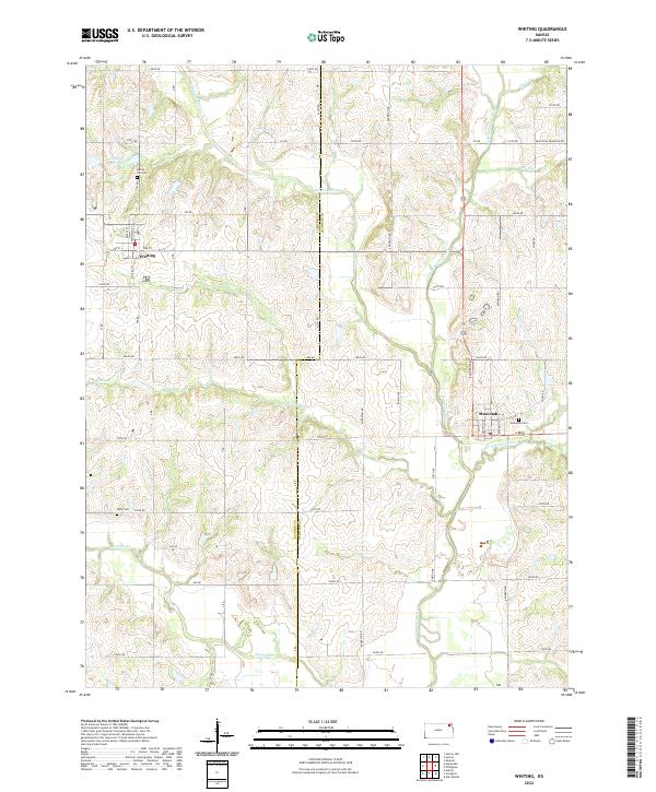 Whiting, KS — USGS 7.5-minute topo (2022)