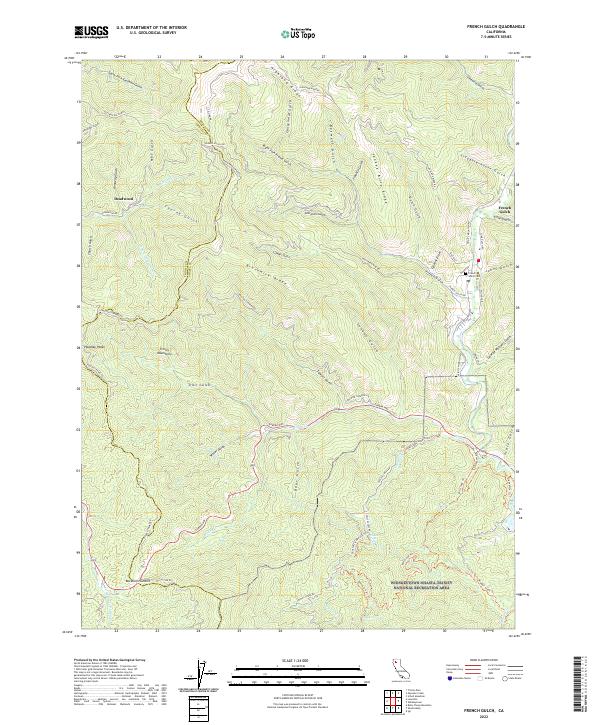 French Gulch, CA — USGS 7.5-minute topo (2022)