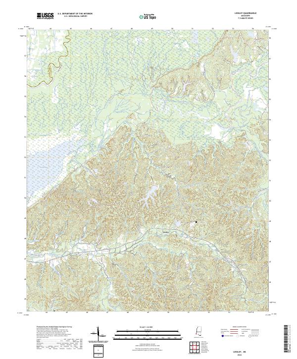 Lessley, MS — USGS 7.5-minute topo (2024)