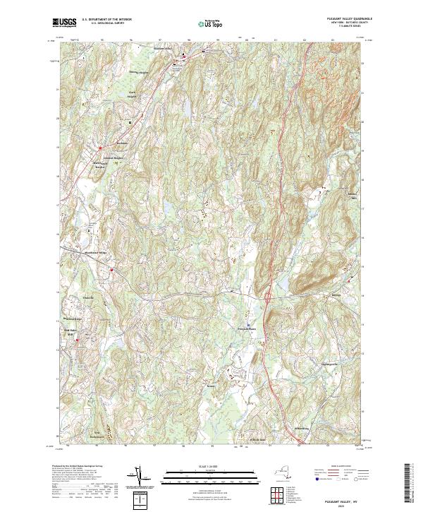 Pleasant Valley, NY — USGS 7.5-minute topo (2023)