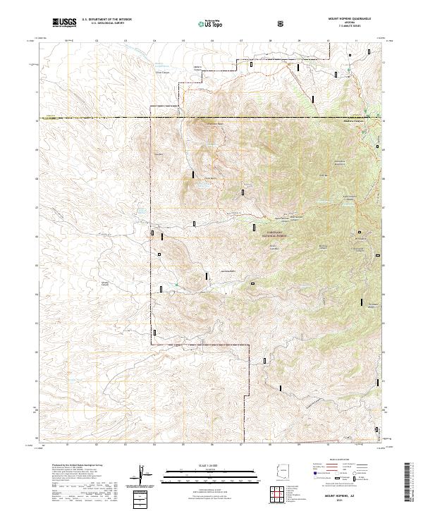 Mount Hopkins, AZ — USGS 7.5-minute topo (2021)