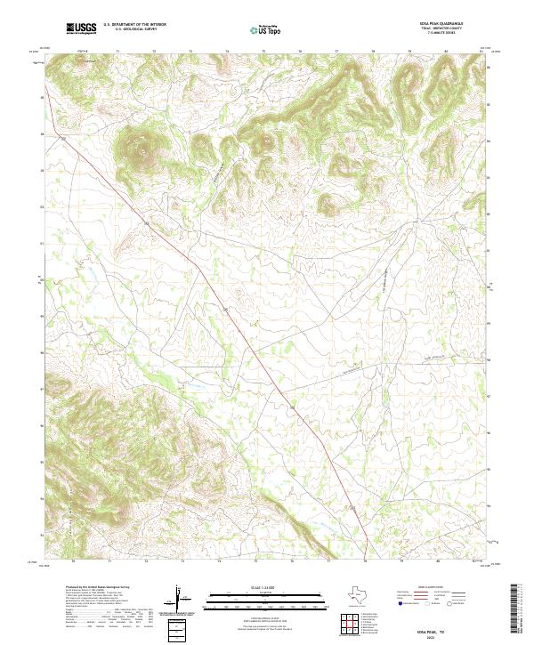 Sosa Peak, TX — USGS 7.5-minute topo (2022)