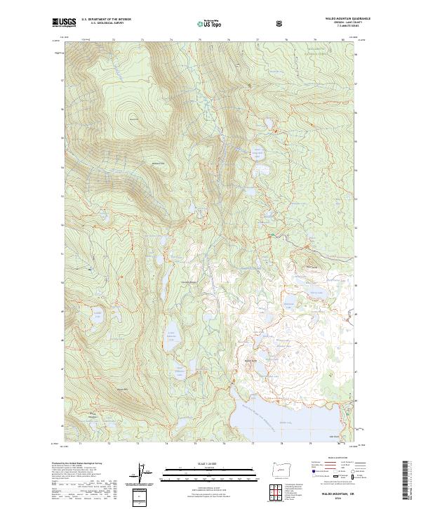 Waldo Mountain, OR — USGS 7.5-minute topo (2024)