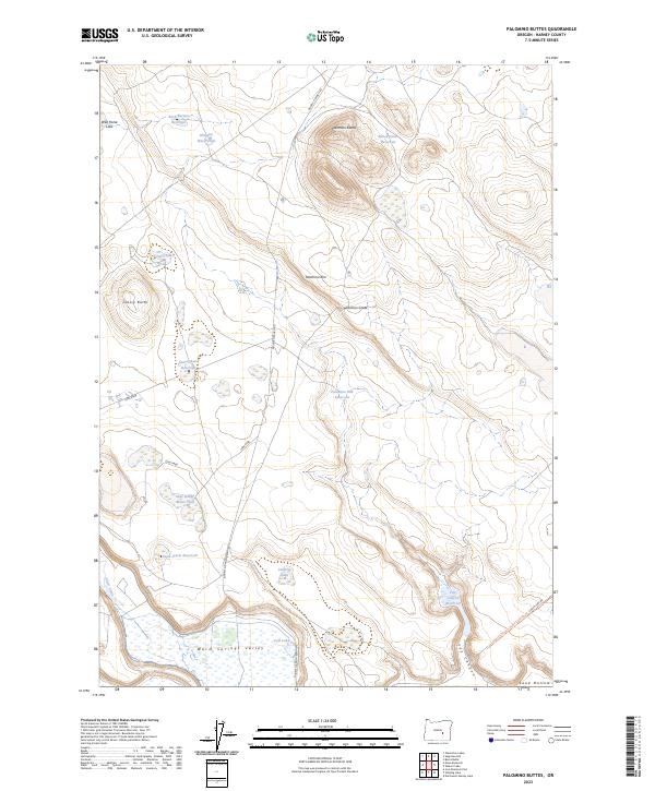 Palomino Buttes, OR — USGS 7.5-minute topo (2023)