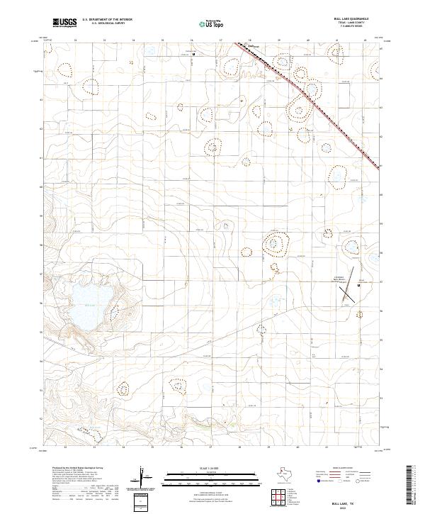 Bull Lake, TX — USGS 7.5-minute topo (2022)