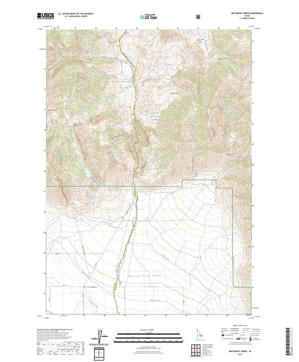 Methodist Creek, ID — USGS 7.5-minute topo (2023)
