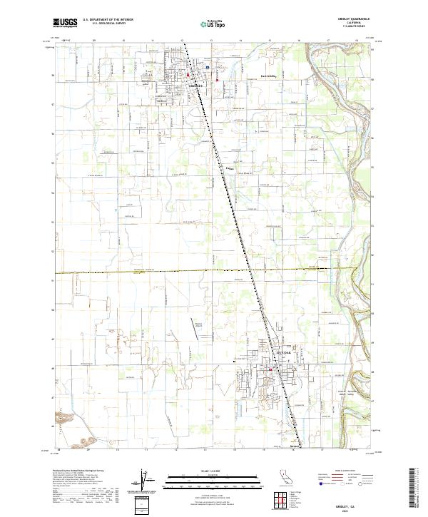 Gridley, CA — USGS 7.5-minute topo (2021)
