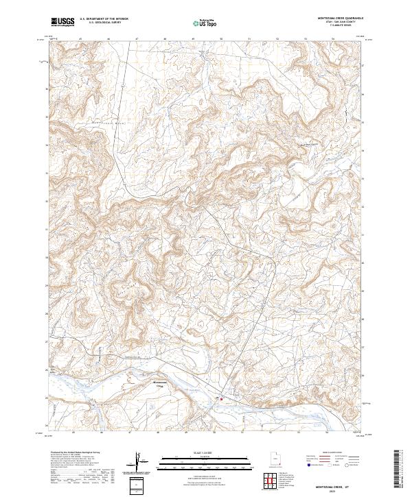 Montezuma Creek, UT — USGS 7.5-minute topo (2023)