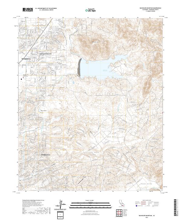 Bachelor Mountain, CA — USGS 7.5-minute topo (2021)