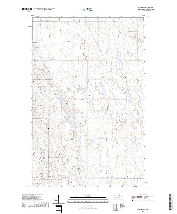 Snyder Lake, ND — USGS 7.5-minute topo (2024)