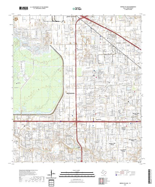 Hedwig Village, TX — USGS 7.5-minute topo (2022)
