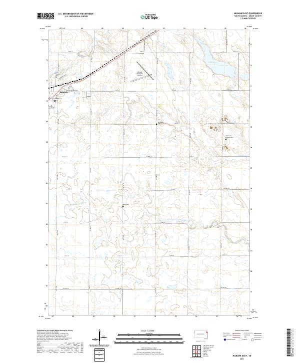 Milbank East, SD — USGS 7.5-minute topo (2021)