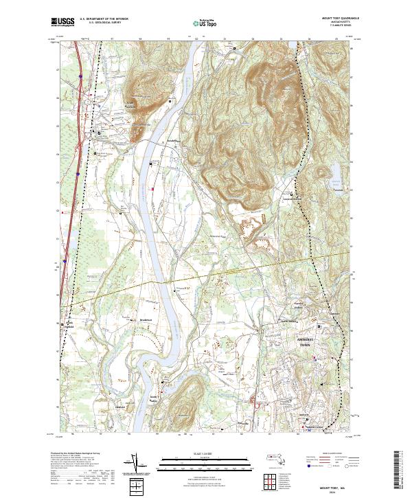 Mount Toby, MA — USGS 7.5-minute topo (2024)