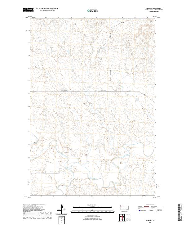 Zeona NE, SD — USGS 7.5-minute topo (2021)