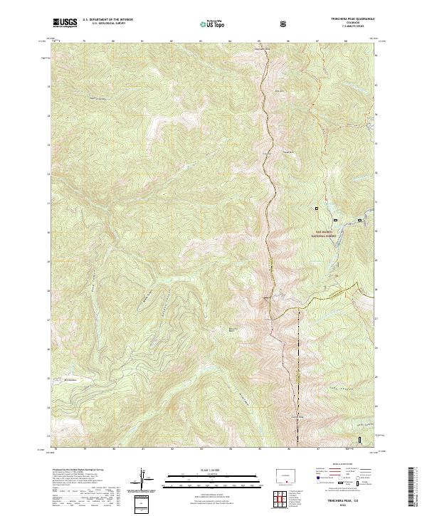 Trinchera Peak, CO — USGS 7.5-minute topo (2022)