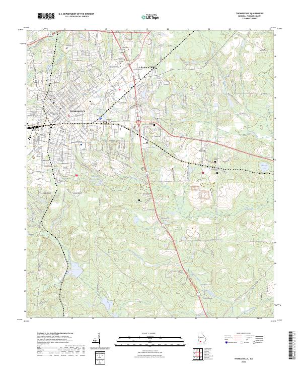 Thomasville, GA — USGS 7.5-minute topo (2024)
