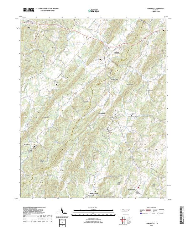 Tranquillity, TN — USGS 7.5-minute topo (2022)