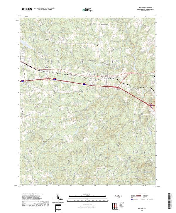 Efland, NC — USGS 7.5-minute topo (2022)
