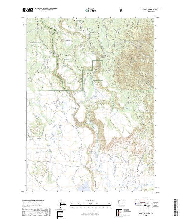Spodue Mountain, OR — USGS 7.5-minute topo (2023)