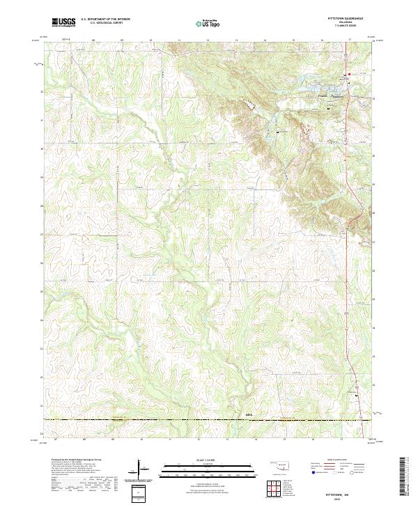 Fittstown, OK — USGS 7.5-minute topo (2022)