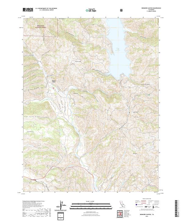 Benmore Canyon, CA — USGS 7.5-minute topo (2021)