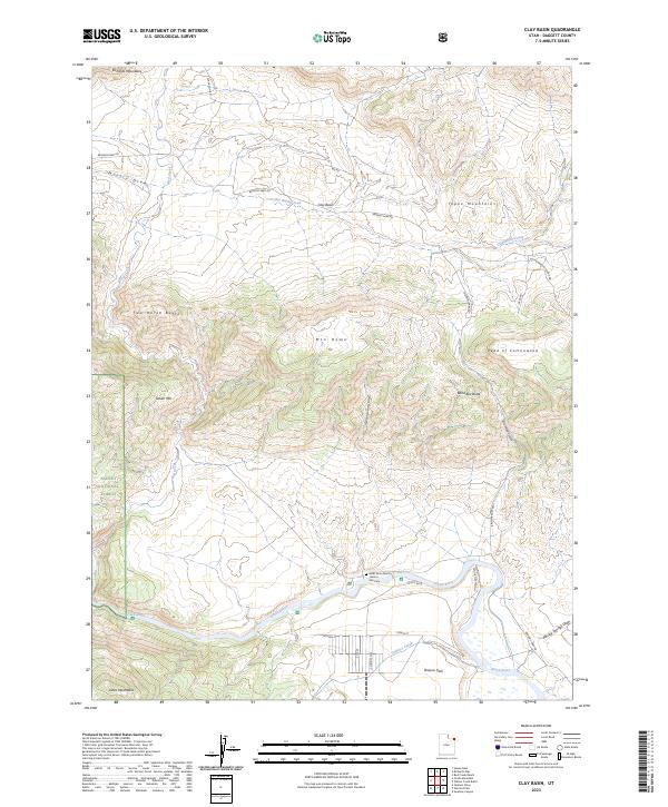 Clay Basin, UT — USGS 7.5-minute topo (2023)