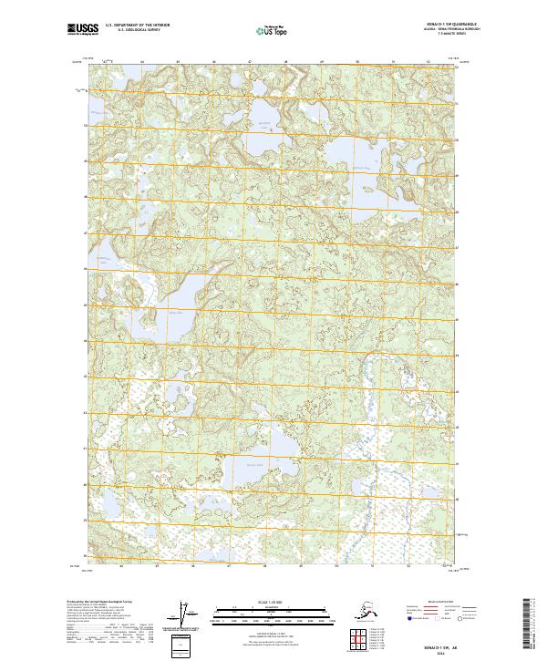 Kenai D-1 SW, AK — USGS 7.5-minute topo (2024)