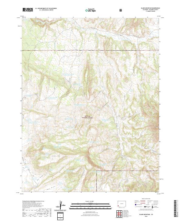 Glade Mountain, CO — USGS 7.5-minute topo (2022)