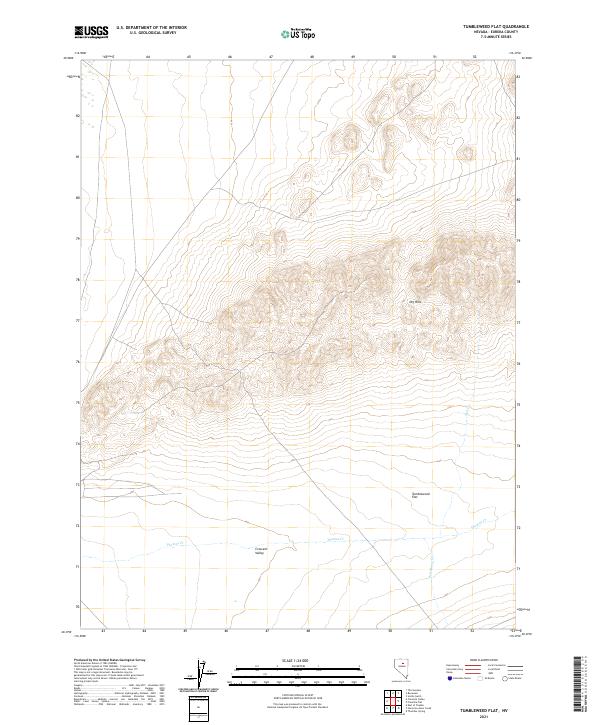 Tumbleweed Flat, NV — USGS 7.5-minute topo (2021)