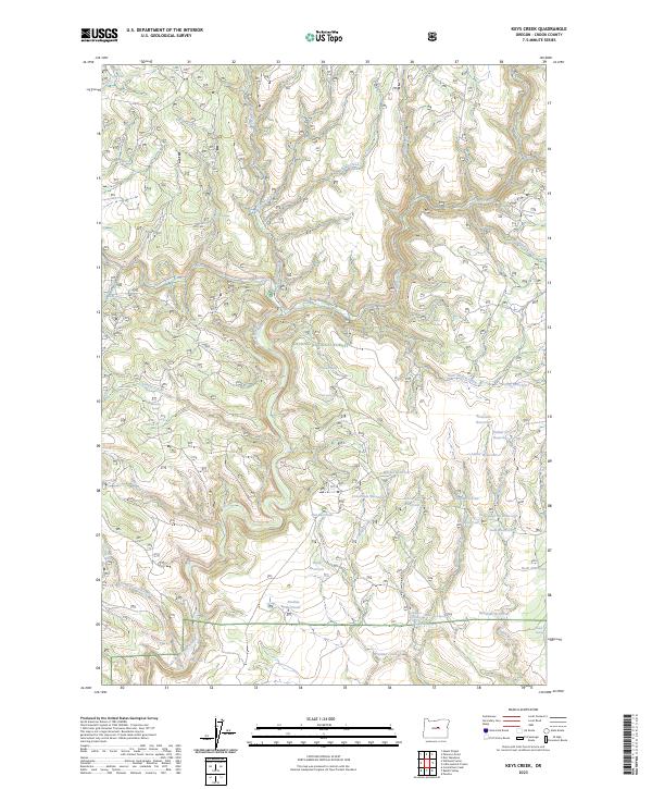 Keys Creek, OR — USGS 7.5-minute topo (2023)