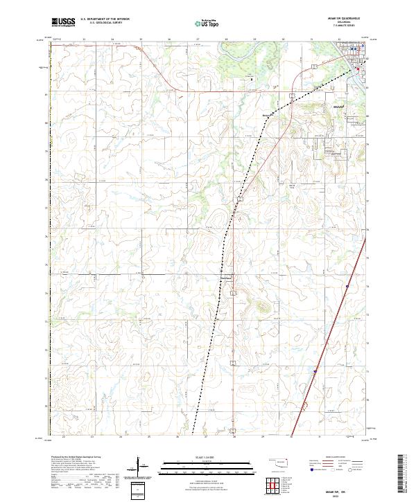 Miami SW, OK — USGS 7.5-minute topo (2022)