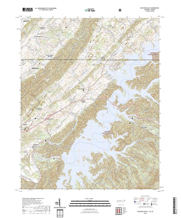 Holston Valley, TN-VA — USGS 7.5-minute topo (2022)