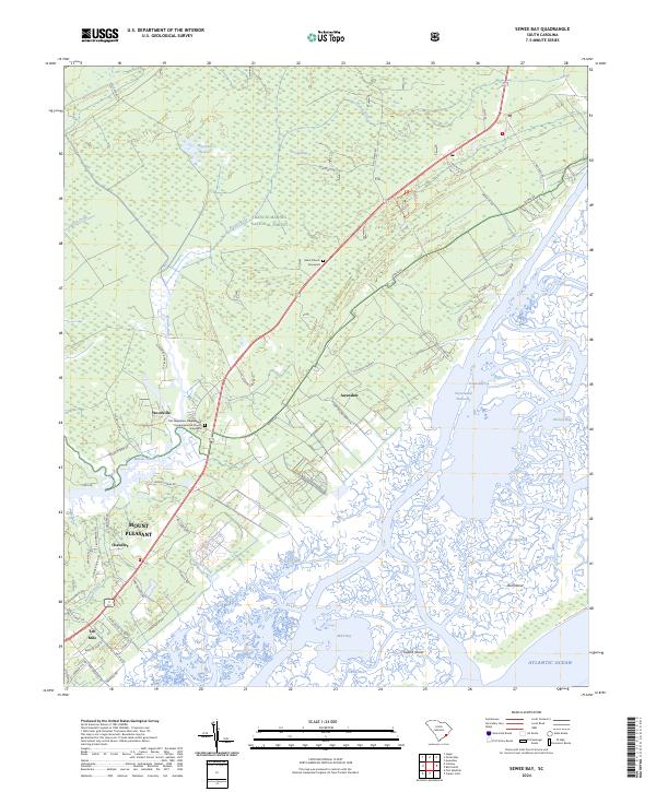 Sewee Bay, SC — USGS 7.5-minute topo (2024)
