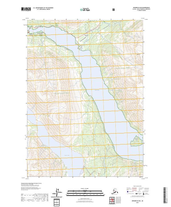 Seward B-8 NE, AK — USGS 7.5-minute topo (2023)